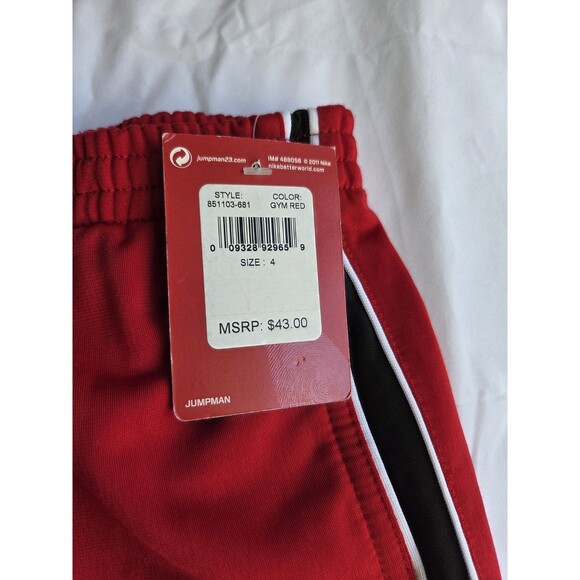 Nike AIR JORDAN Jumpman TRACK PANTS Red Sweatpants Boyz Size 4T (XS) New NWT - Picture 2 of 6